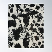 Black And White Cow Dalmatian Animal Print Poster Wall Art, Modern Wall Decor For Living Room Bedroom, 8x12 UNFRAMED