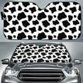 Black And White Cow Print Car Sun Shade