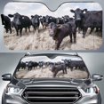 Black And White Cow Print Car Sun Shade