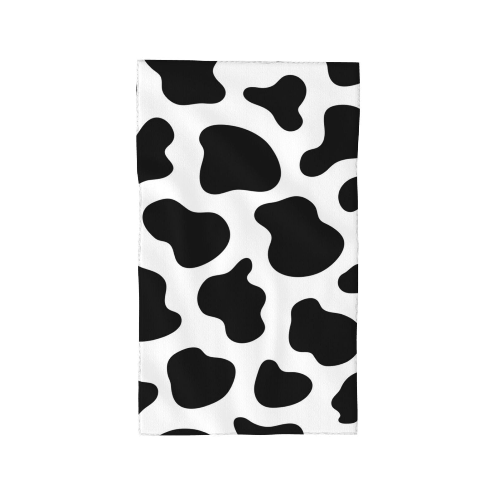 Black And White Cow Skin Print 27.5" x 16" Ultra Soft Hand Towel, Face Wash Cloth for Bathroom, Gym, Travel, Pool