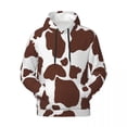 Black And Teal Cow Print Men's Hoodie