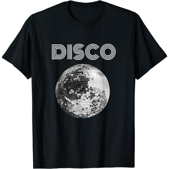 Black And White Disco Ball Club Retro T-Shirt
