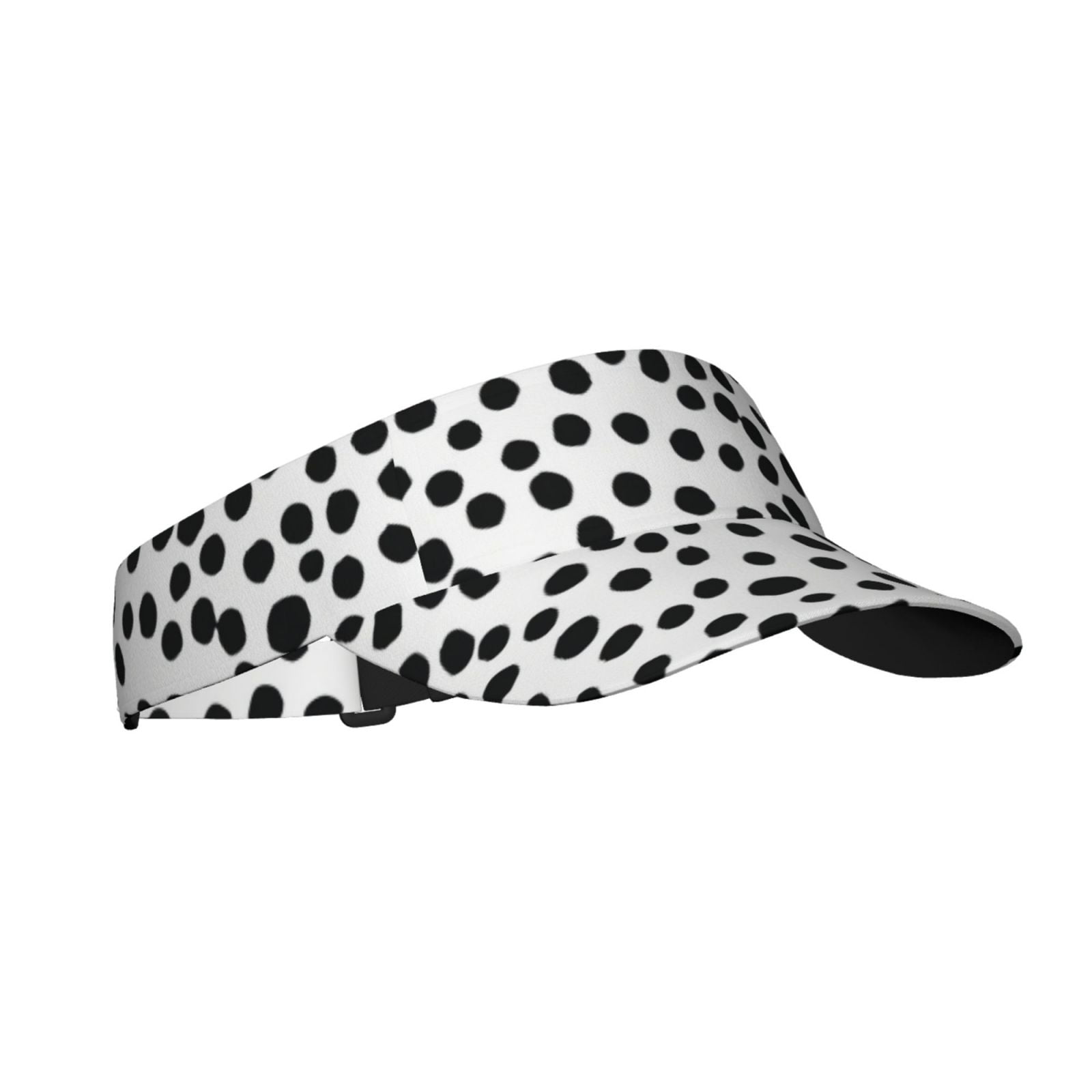 Black And White Dot Adult Sunscreen Visor Cap,Open Top Hat For Women ...