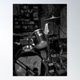thumbnail image 1 of Black And White Drumset And Guitar Photography Poster Wall Art, Modern Wall Decor, 12x18 UNFRAMED, 1 of 2