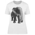 thumbnail image 1 of Black And White Elephant Statue T-Shirt Women -Image by Shutterstock, Female Small, 1 of 2