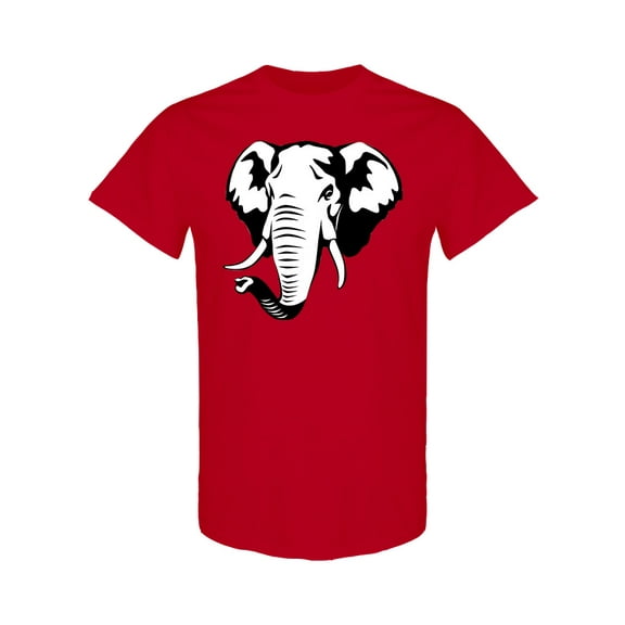 Black And White Elephant T-Shirt Men -Image by Shutterstock, Male Medium