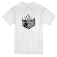 thumbnail image 1 of Black And White Fence Octagon Design Men White T-Shirt, Male Large, 1 of 4