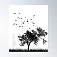 thumbnail image 1 of Black And White Forest Poster Wall Art, Modern Wall Decor, 16x24 UNFRAMED, 1 of 3