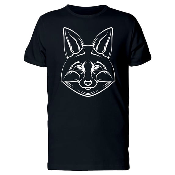 Black And White Fox Head Label Tee Men's -Image by Shutterstock