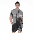 thumbnail image 1 of Black And White Funny Donkey Short Sleeve Men'S Rompers Casual Summer Jumpsuits Outfit, 1 of 4