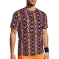 thumbnail image 1 of Black And White Geo Print Sports T Shirt Summer Geomatric Patchwork T-Shirts Hippie Tee Sh, 1 of 5