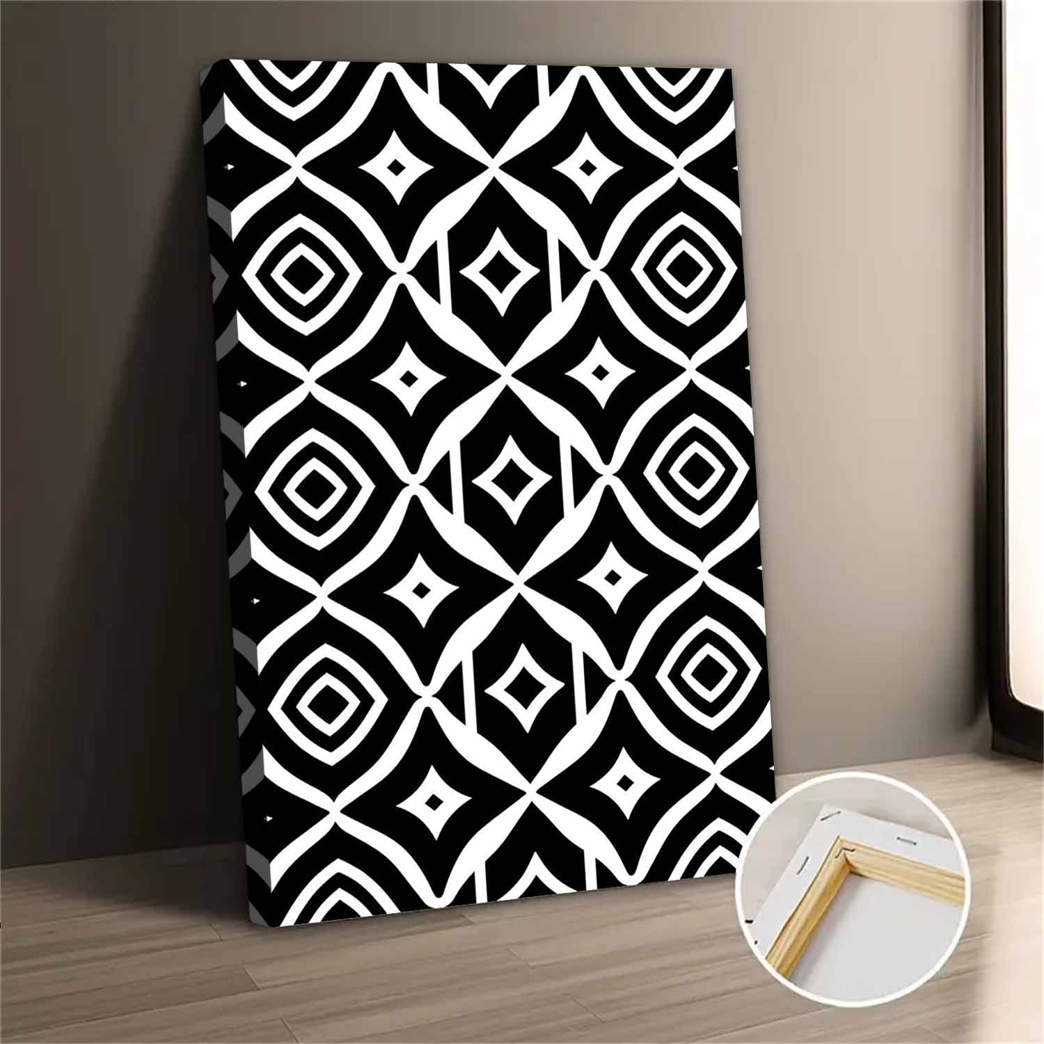 Black And White Geometric Canvas Wall Art For Bedroom - Walmart.com