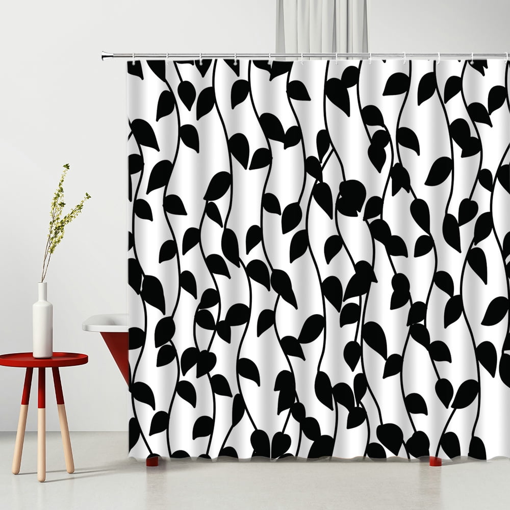 Black And White Geometric Shower Curtain Stripe Personality Creativity Black And White Geometric Shower Curtain Stripe Personality Creativity