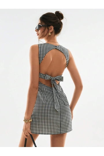 walmart black and white dress AL1001