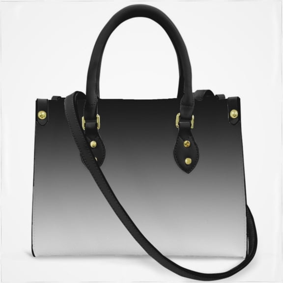 Black And White Gradient Cross Body Bags For Women Small Leather Female Handbags Fashion Top-Handle Totes