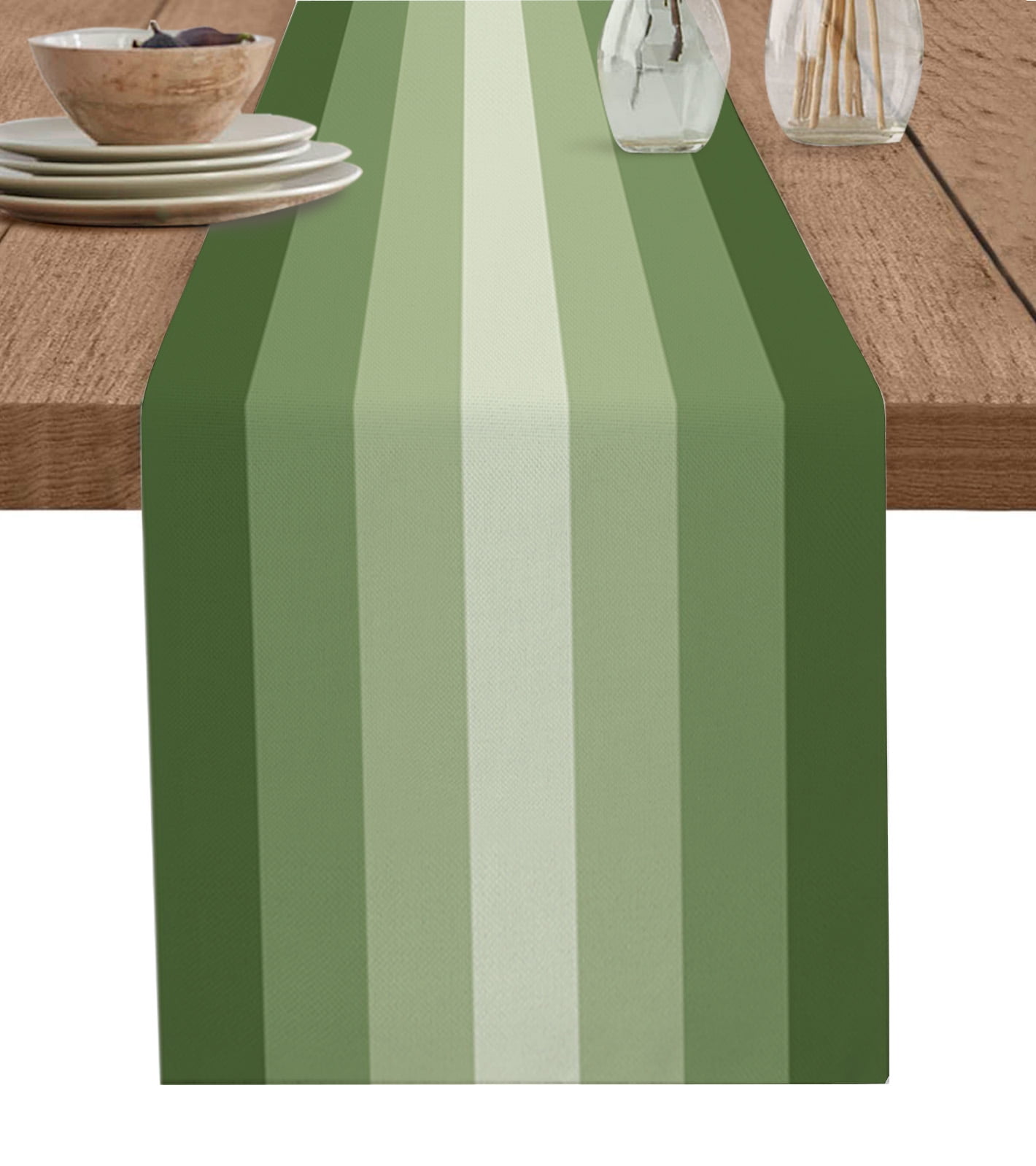 Black And White Gradient Stripes Table Runner Holiday Kitchen Coffee