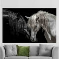 thumbnail image 1 of Black And White Horse, Canvas Decor, Canvas Print, Wall Decor, Horse Canvas Decor, Farmhouse Poster, Modern Artwork, Animal Canvas, Canvas Wall Decor - 3P-Gold Framed, 1 of 9
