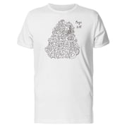 Black And White Houses And Text Tee Mens -Image by Shutterstock