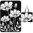 thumbnail image 1 of Black And White Ink Flower Picnic Blanket Waterproof Outdoor Beach Blanket Hand-held Pad Suitable for Travel, Camping, Beach, Family Gatherings, 1 of 8