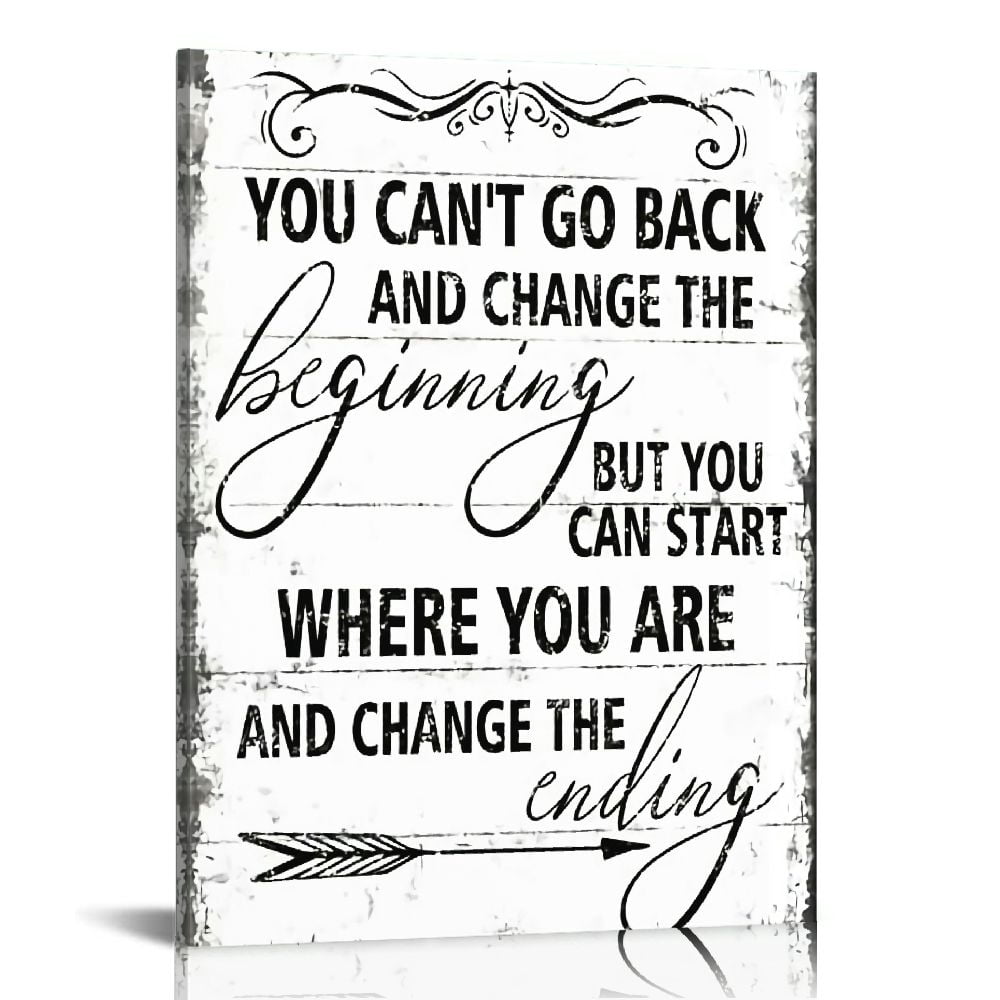 Black And White Inspirational Wall Art Office Decor, Rustic ...