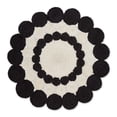 thumbnail image 1 of Multi-Color Black And White Hand Dyed Jute Braided Rug 3 Ft Round, 1 of 2