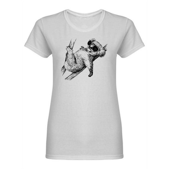Black And White Koala T-Shirt Women -Image by Shutterstock, Female x-Large