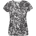 thumbnail image 1 of Black And White Lace All Over Womens T-Shirt - X-Large, 1 of 2