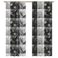thumbnail image 1 of Black And White Leaf Pattern Sheer Voile Curtain Window Tulle Curtains For Living Room Bedroom Modern Curtain, 1 of 5