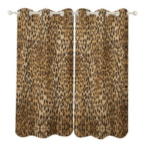 Black And White Leopard Print. 2 Panels Blackout Curtains for Bedroom Living Room Drapes Kitchen Room Window Curtain Grommet