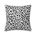 Black And White Leopard Print With Monogram Pillow Cover Decorative