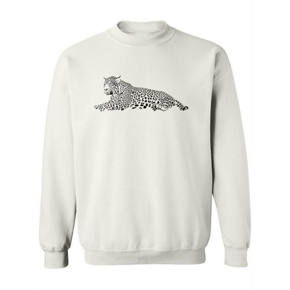 Black And White Leopard Sweatshirt Women -Image by Shutterstock, Female Large
