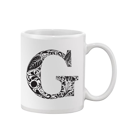Black And White Letter G Design Mug Unisex's -Image by Shutterstock