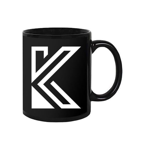 Black And White Letter K  Mug Unisex's -Image by Shutterstock