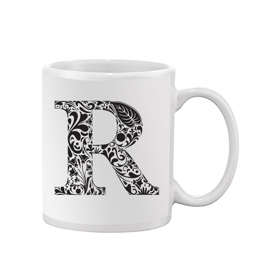 Black And White Letter R Design Mug Unisex's -Image by Shutterstock