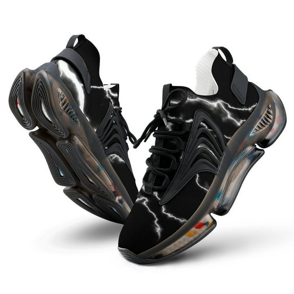 Black And White Lightning Walking Shoes for Men Woman Lightweight Tennis Fashion Elastic Sports Shoes Cushion Basketball Shoes