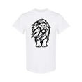 thumbnail image 1 of Black And White Lion Design T-Shirt Men -Image by Shutterstock, Male XX-Large, 1 of 2