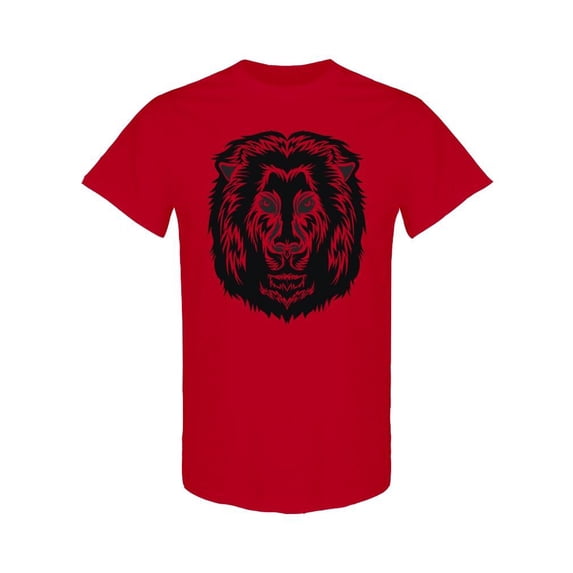 Black And White Lion Head Design T-Shirt Men -Image by Shutterstock, Male Small