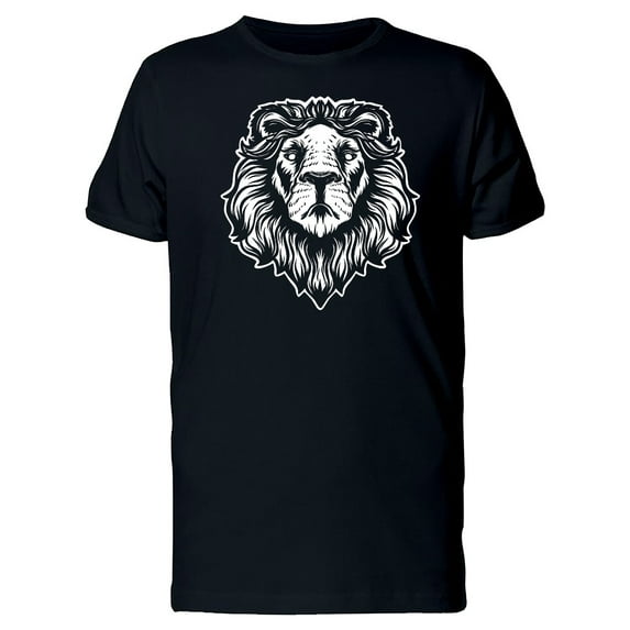 Black And White Lion Head Tee Men's -Image by Shutterstock