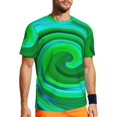 thumbnail image 1 of Black And White Liquid Gym T Shirt Abstract Marble Fashion T-Shirts Couple Casual Tshirt, 1 of 5