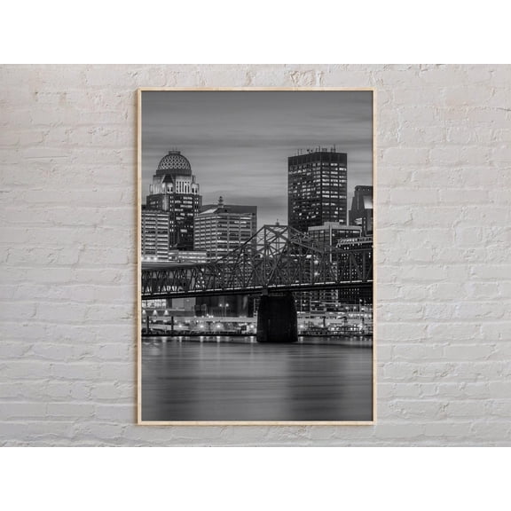 Black And White Louisville Print Louisville Wall Art Louisville Louisville Photo Louisville Print Louisville Decor, Unframed Paper Print