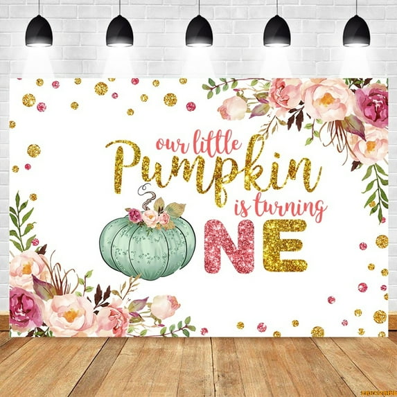 Autumn Backdrop Fall A Little Pumpkin Is on The Way Baby Shower Birthday Party Trucks Thanksgiving Photography Background Decor