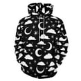 thumbnail image 1 of Black And White Moon Stars Clouds 3D Print Hoodie Men Women Autumn Thin Pullover Sweatshirt Vintage Streetwear Tops, 1 of 6