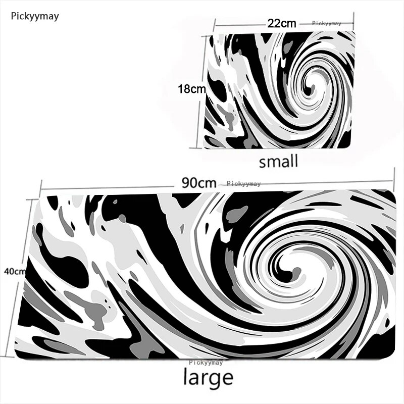 Black And White Mouse Mat Art Large Mouse Pad Natural Rubber PC Computer Gaming Mousepad Desk