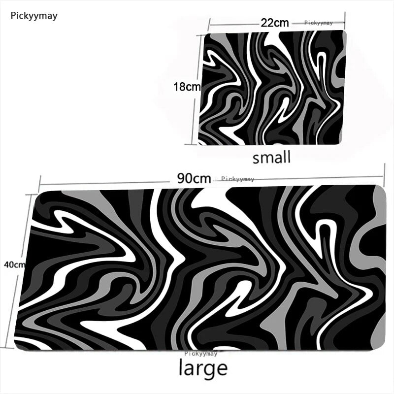 Black And White Mouse Mat Art Large Mouse Pad Natural Rubber PC Computer Gaming Mousepad Desk