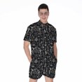 thumbnail image 1 of Black And White Mystic Wicca Short Sleeve Men'S Rompers Casual Summer Jumpsuits Outfit, 1 of 4