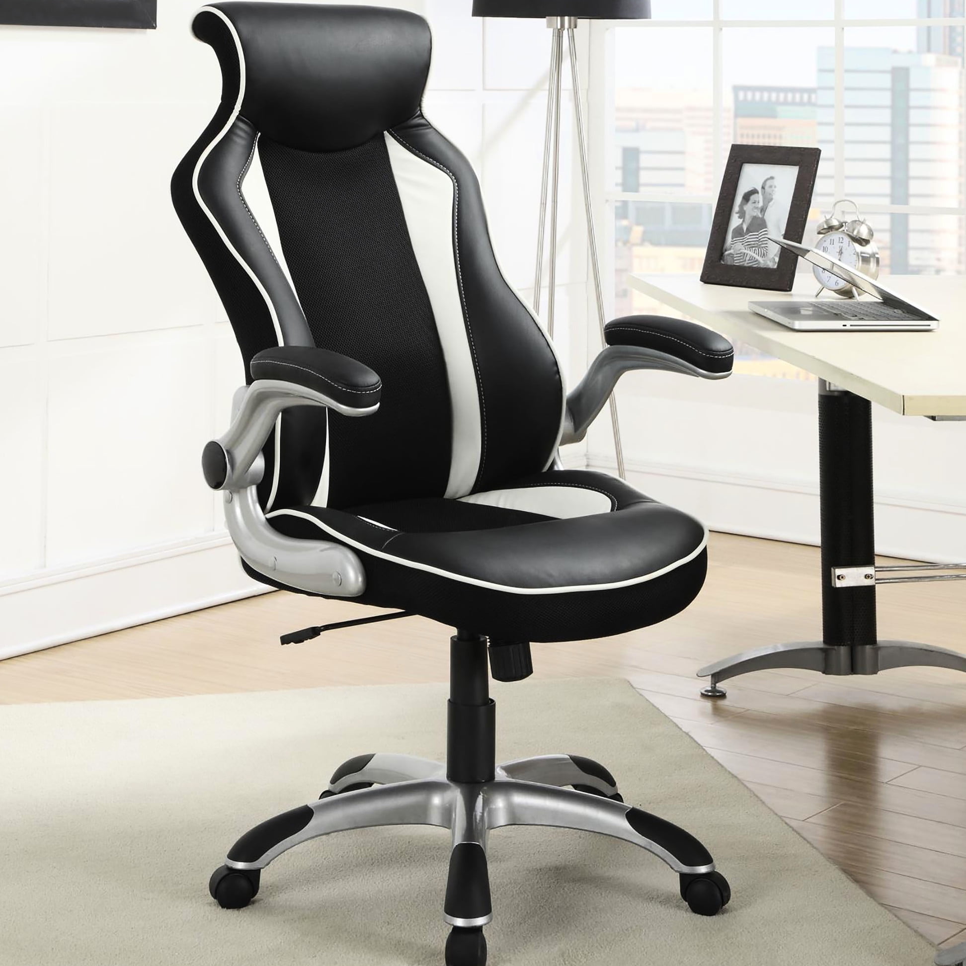 Chair Bw Black And White Office Chair, Adjustable Height Terrific Modern Chair ...