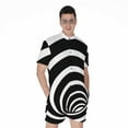 thumbnail image 1 of Black And White Optical Illusion Short Sleeve Men'S Rompers Casual Summer Jumpsuits Outfit, 1 of 4