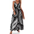 thumbnail image 1 of Black And White Paisley Pattern Design Fine Art Sleeveless Dress Summer Dress Woman 2025, 1 of 7