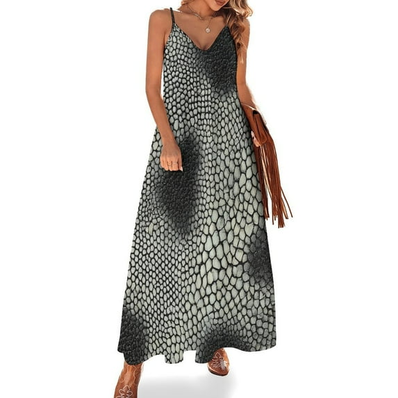Black And White Patterned Texture Sleeveless Dress Loose Women's Dress Dresses Luxury Evening Dresses