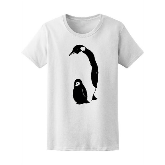Black And White Penguin T-Shirt Women -Image by Shutterstock, Female Small